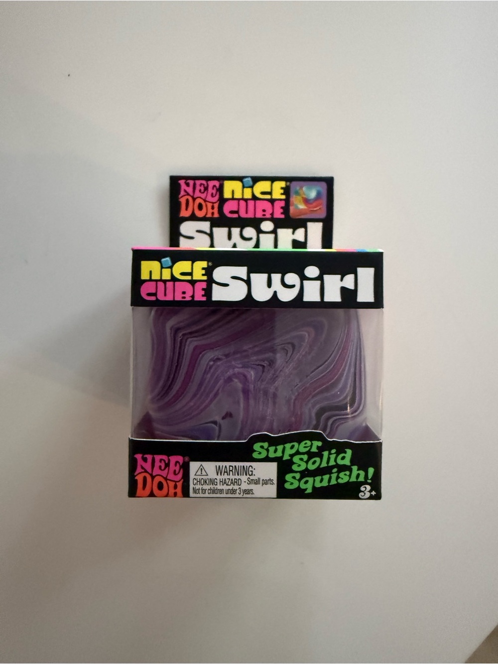 NEW Needoh Nice Cube Swirl Super Solid Squish - Purple